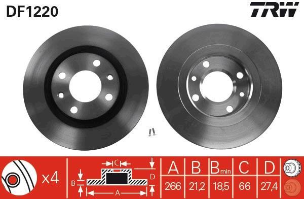 Discos de freno TRW ref. DF1220
