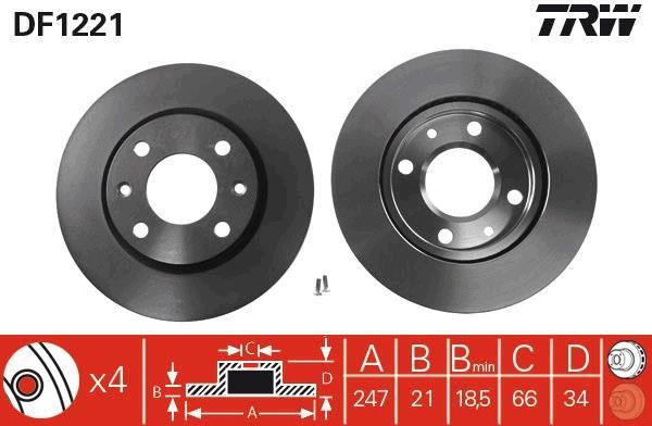 Disques de frein TRW ref. DF1221