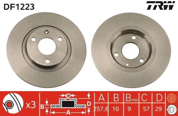 Disques de frein TRW DF1223