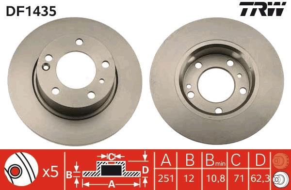 Disques de frein TRW ref. DF1435