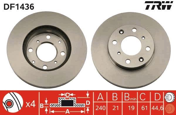 Disques de frein TRW DF1436