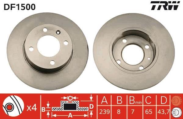 Disques de frein TRW ref. DF1500