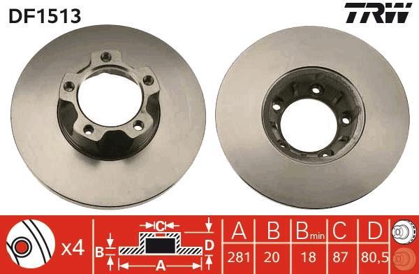 Disques de frein TRW DF1513