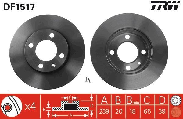 Disques de frein TRW ref. DF1517