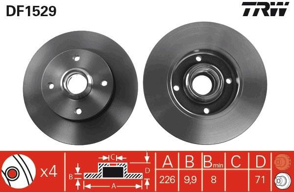 Disques de frein TRW ref. DF1529