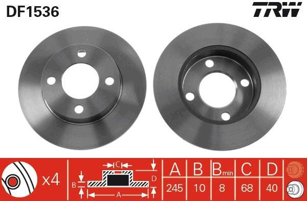 Discos de freno TRW ref. DF1536