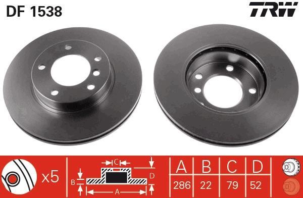 Disques de frein TRW ref. DF1538