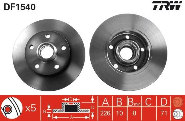 Disques de frein TRW ref. DF1540