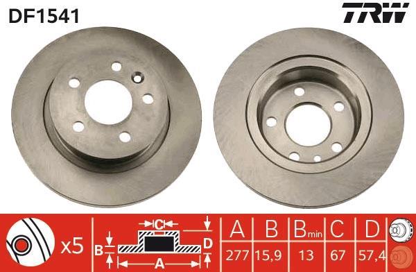 Disques de frein TRW DF1541