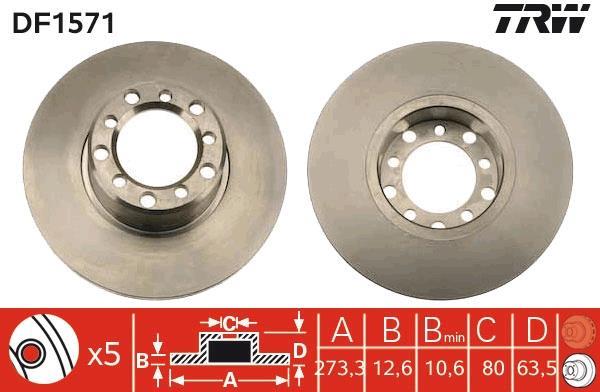 Disques de frein TRW DF1571