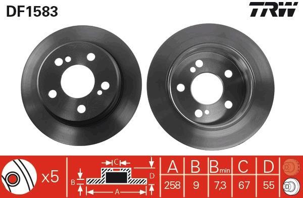 Discos de freno TRW ref. DF1583