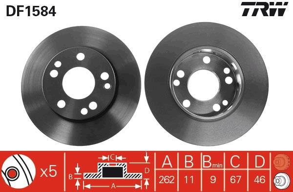 Disques de frein TRW ref. DF1584