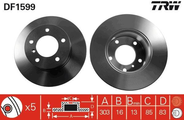 Discos de travão TRW DF1599