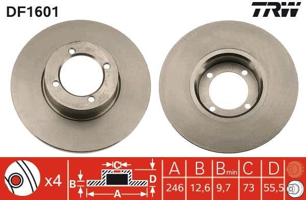 Disques de frein TRW ref. DF1601