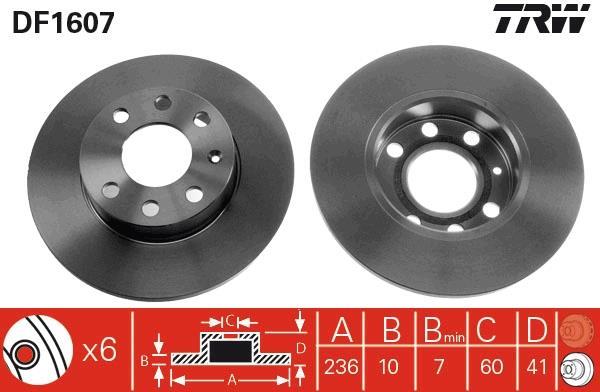 Disques de frein TRW ref. DF1607