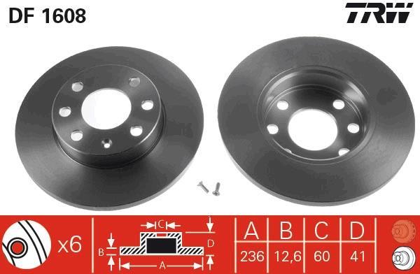 Disques de frein TRW ref. DF1608