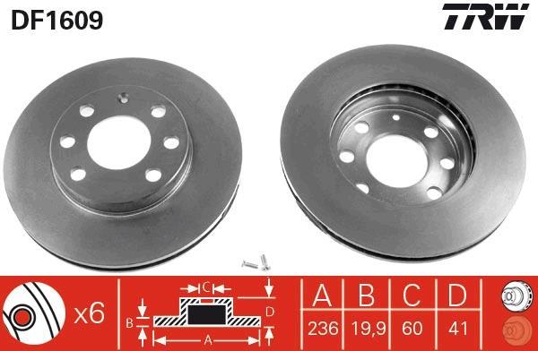 Disques de frein TRW ref. DF1609