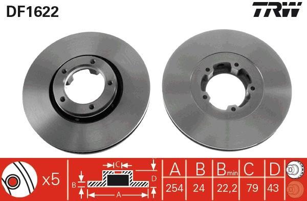 Disques de frein TRW ref. DF1622