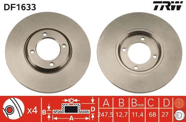 Disques de frein TRW DF1633