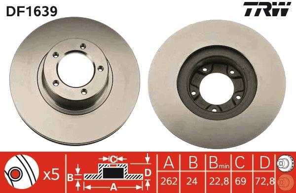 Disques de frein TRW DF1639