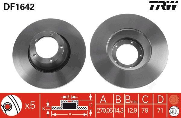 Disques de frein TRW DF1642