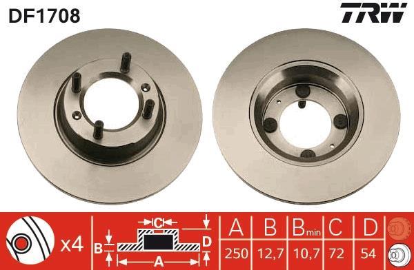 Disques de frein TRW DF1708