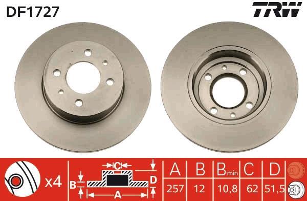 Disques de frein TRW DF1727
