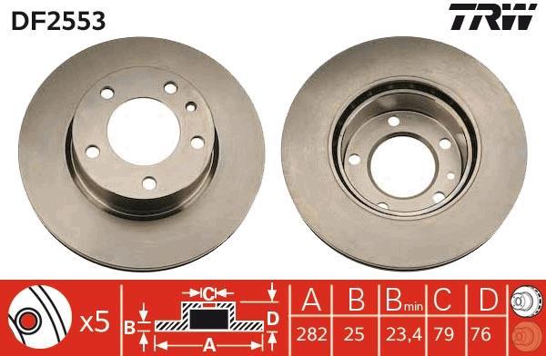 Disques de frein TRW ref. DF2553