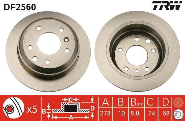 Disques de frein TRW ref. DF2560