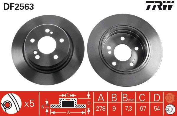 Disques de frein TRW ref. DF2563
