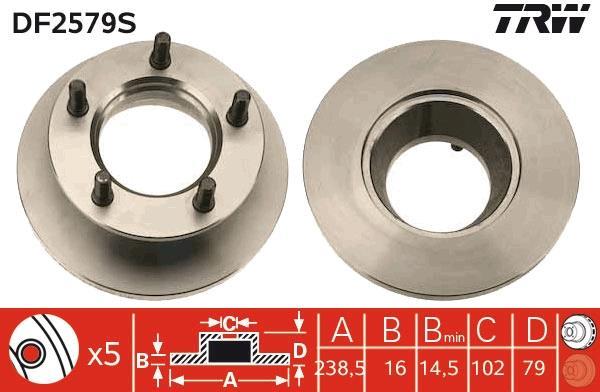 Disques de frein TRW DF2579S