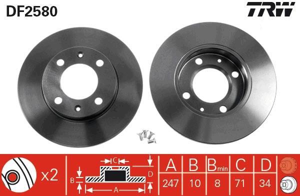 Disques de frein TRW DF2580
