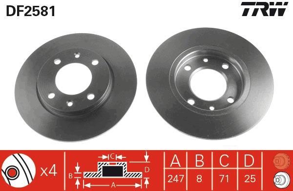 Disques de frein TRW ref. DF2581
