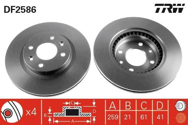 Disques de frein TRW ref. DF2586