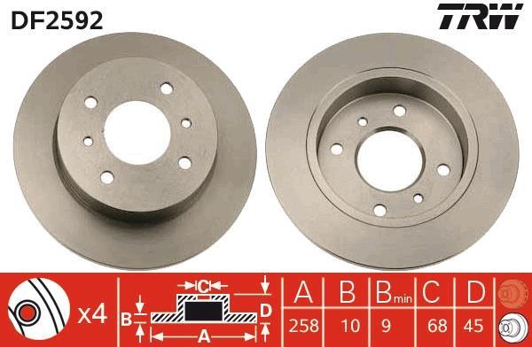 Disques de frein TRW DF2592