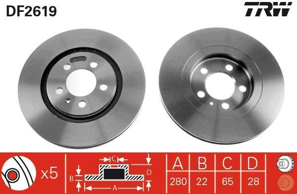 Disques de frein TRW DF2619