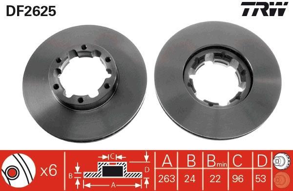Disques de frein TRW ref. DF2625