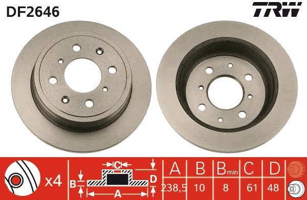 Disques de frein TRW ref. DF2646
