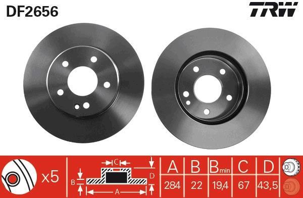 Disques de frein TRW ref. DF2656