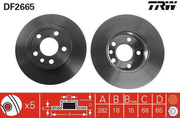 Disques de frein TRW DF2665