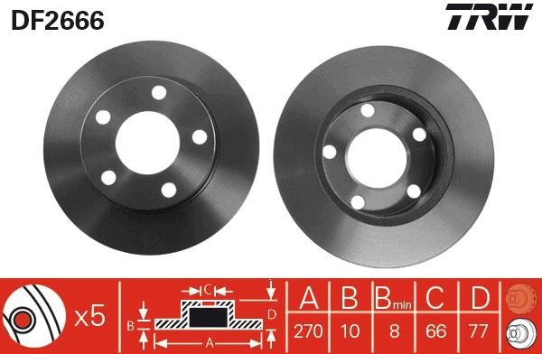 Disques de frein TRW ref. DF2666