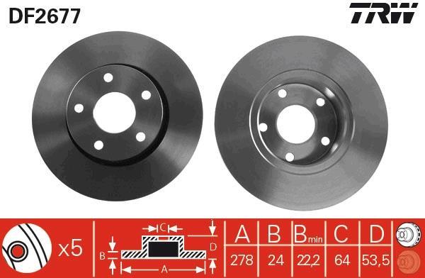 Disques de frein TRW DF2677