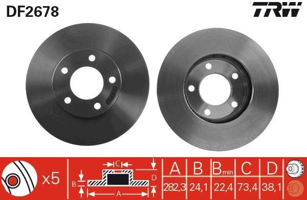 Disques de frein TRW DF2678