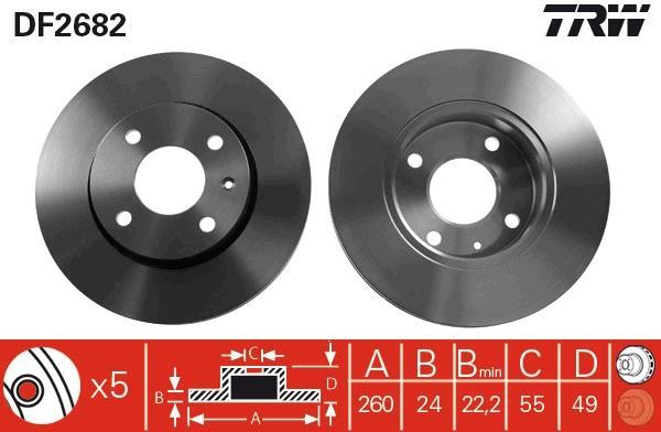 Disques de frein TRW ref. DF2682
