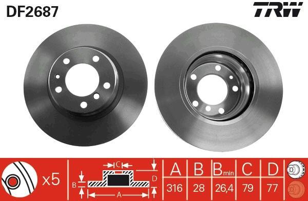 Discos de travão TRW ref. DF2687