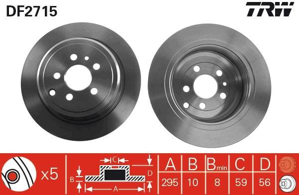 Disques de frein TRW ref. DF2715