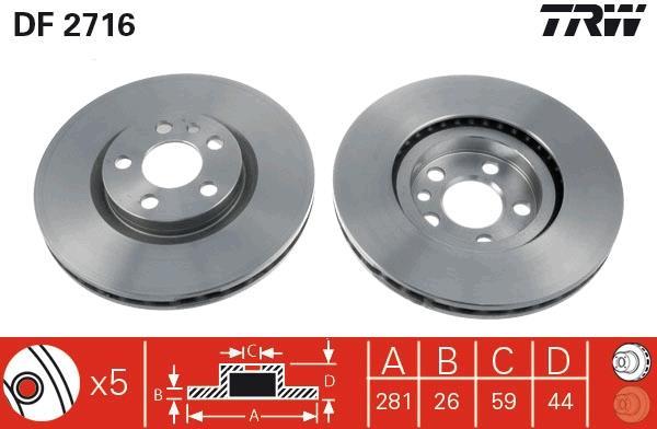 Disques de frein TRW DF2716