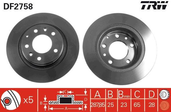 Disques de frein TRW ref. DF2758
