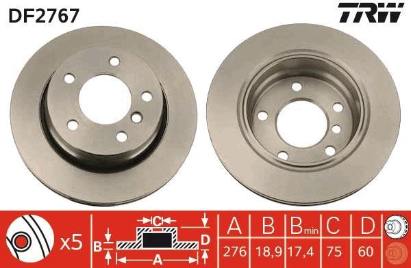 Disques de frein TRW ref. DF2767