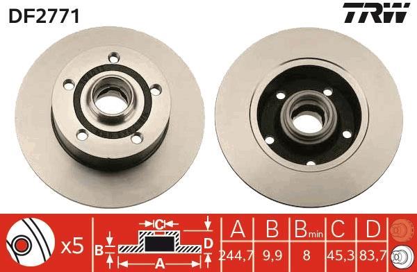 Disques de frein TRW ref. DF2771